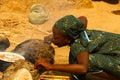 African Girl Cooking