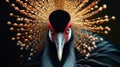 an African Crowned Crane\'s fantastic dining, portrayed in full ultra HD splendor