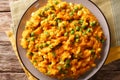 African cuisine - Irio puree of sweet potato with green peas and Royalty Free Stock Photo