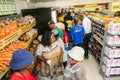 African customers shopping at local Pick n Pay supermarket grocery store