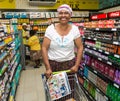 African customers shopping at local Pick n Pay supermarket grocery store