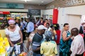 African customers shopping at local Pick n Pay supermarket grocery store