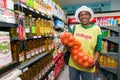 African customers shopping at local Pick n Pay supermarket grocery store