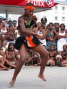 African Dancer entertains crowds at Ironman