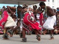 African Dancers perform for crowds at Ironman