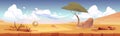 African desert landscape, background for game