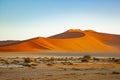 African Desert Red Sand Dune, Sossusvlei, Namibia Royalty Free Stock Photo