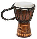 African Djembe Drum Isolated on White Royalty Free Stock Photo