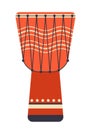 African djembe drum vector icon. Drum flat icon