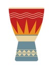 African djembe drum vector icon. Drum flat icon, ethnic african drum