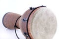 African Djembe Drum White Bk Royalty Free Stock Photo
