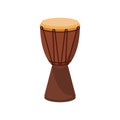 African Djembe Hand Drum Vector Royalty Free Stock Photo