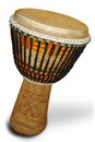 African djembe with Kente cloth Royalty Free Stock Photo
