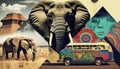 African Dreams Collage Royalty Free Stock Photo