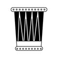 African drum instrument icon Royalty Free Stock Photo