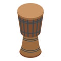 African drums icon, isometric style