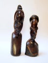 African Ebony Statuettes Royalty Free Stock Photo