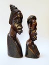 African Ebony Statuettes Royalty Free Stock Photo