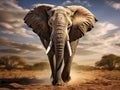 African elephant front