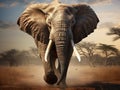 African elephant front