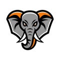 African elephant head mascot logo Royalty Free Stock Photo