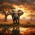 African elephant landscape