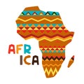 African ethnic background with illustration of Royalty Free Stock Photo