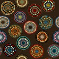 African ethnic geometrical pattern with round shapes