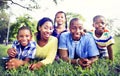 African Family Happiness Holiday Vacation Activity Concept Royalty Free Stock Photo