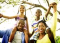 African Family Happiness Holiday Vacation Activity Concept Royalty Free Stock Photo