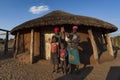 African family outside their homestead