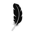 African feather icon, simple style Royalty Free Stock Photo