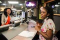 African Female Guests being interviewed on live talk radio show