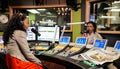 African Female Guests being interviewed on live talk radio show