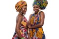 African female models posing in dresses. Royalty Free Stock Photo