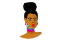 African female representation digitally illustrated