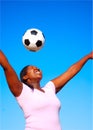 African female soccer player Royalty Free Stock Photo