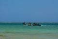 African fisher man on the boat Royalty Free Stock Photo