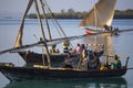 African fishermen on the boat. Coast of Zanzibar island Royalty Free Stock Photo