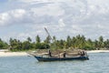 African fishermen dowse sail