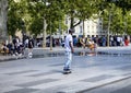 African French young male skates