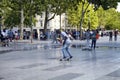 African French young male skates