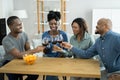 African Friends Red Wine Toast Cheers Royalty Free Stock Photo