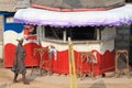 African fufu bar with Pepsi and Coca Cola adverts Royalty Free Stock Photo