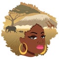 African Girl Landscape 2 Royalty Free Stock Photo