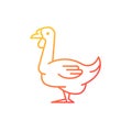 African goose gradient linear vector icon Royalty Free Stock Photo