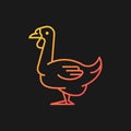 African goose gradient vector icon for dark theme Royalty Free Stock Photo