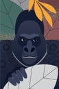African gorilla portrait