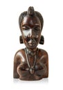 African Handmade Ethnic Wooden Statue isolated