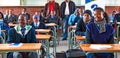 African High School Children in Classroom